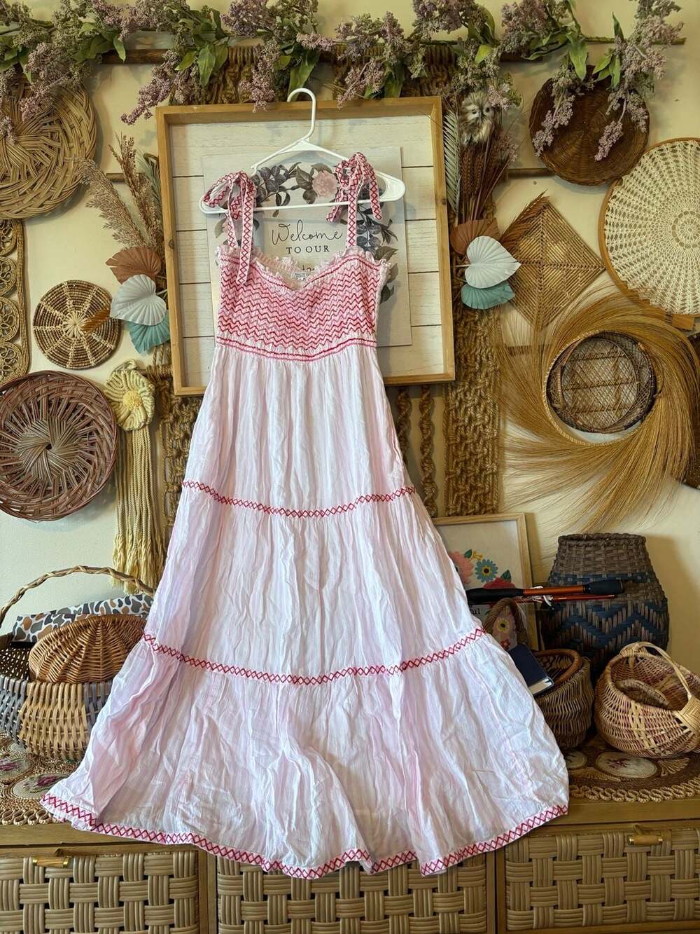 Pink City Prints Candyfloss Stripe Jessica Maxi Dress Size S